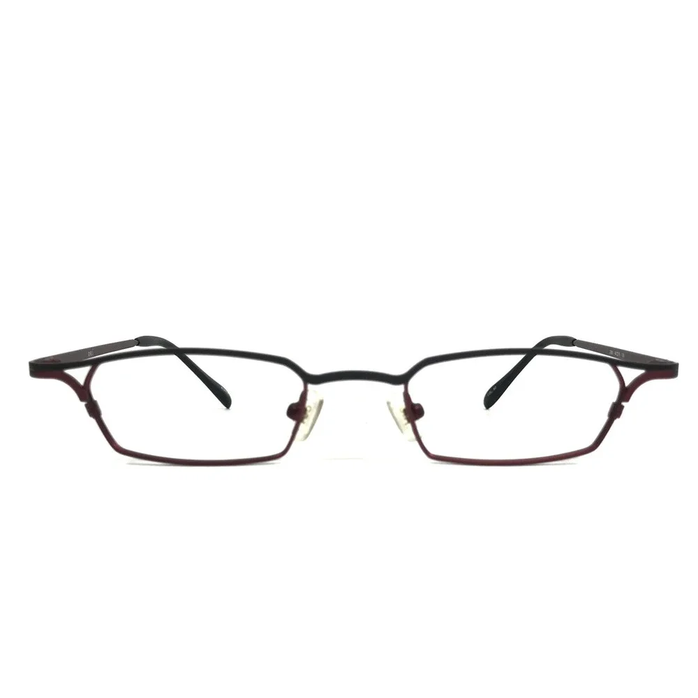 ogi Eyeglasses Frames 2081 COL. 80 Black Burgundy Red Wire Rim 42-19-135
